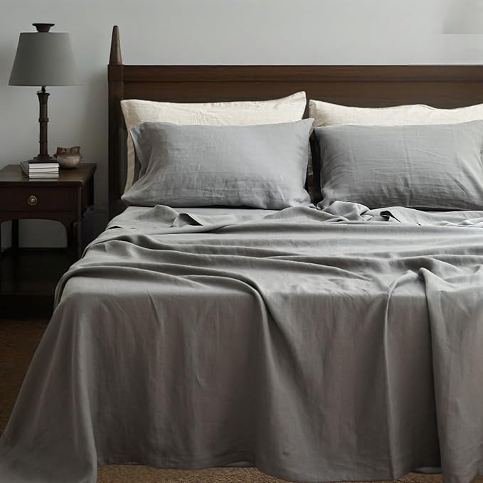 Linen Bed Sheet Set - Twin - 3 Piece