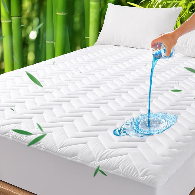 Bamboo Waterproof Mattress Pad - Queen