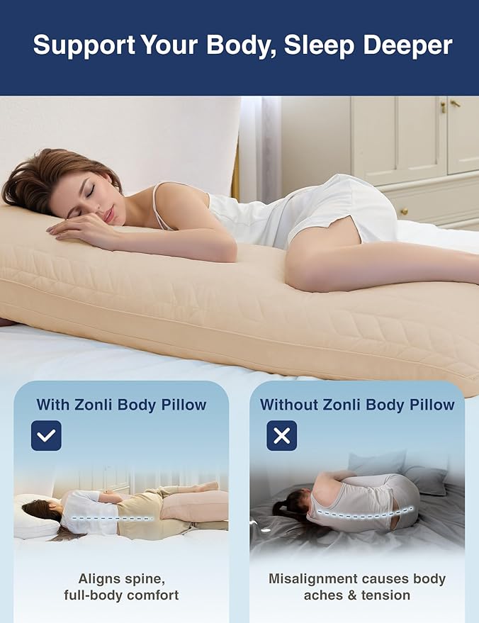 Memory Foam Body Pillow - 20 x 54 in