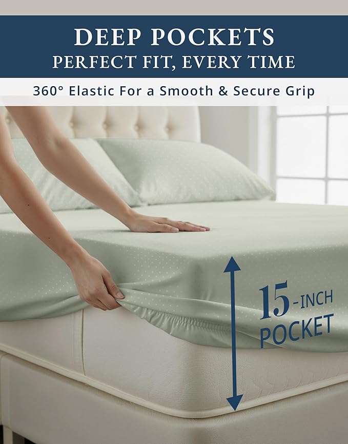 Linen Bed Sheet Set - Twin