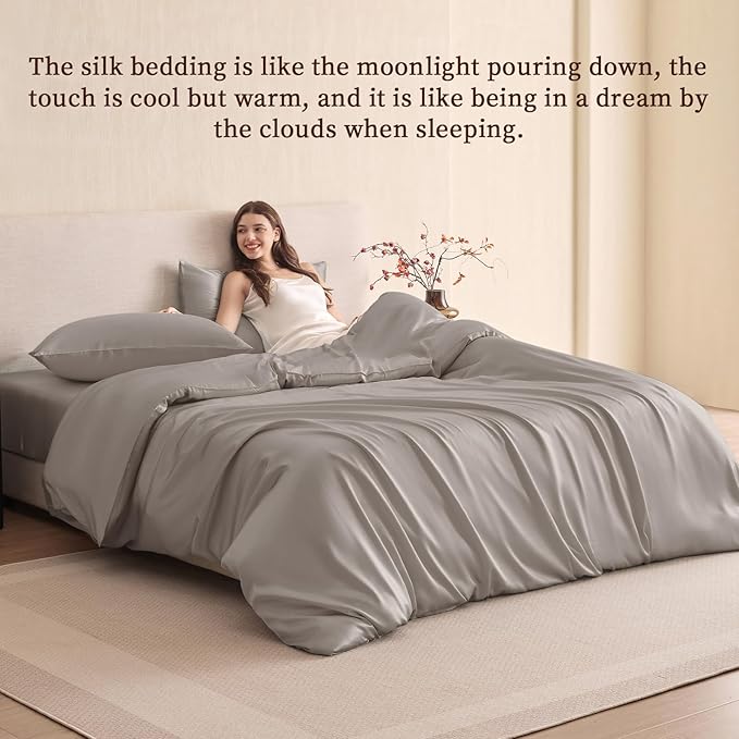 Mulberry Silk Cooling Duvet Cover - Queen
