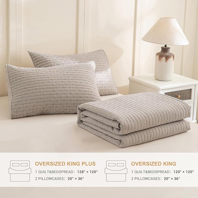 Linen Bedding Set - King - 3 Piece