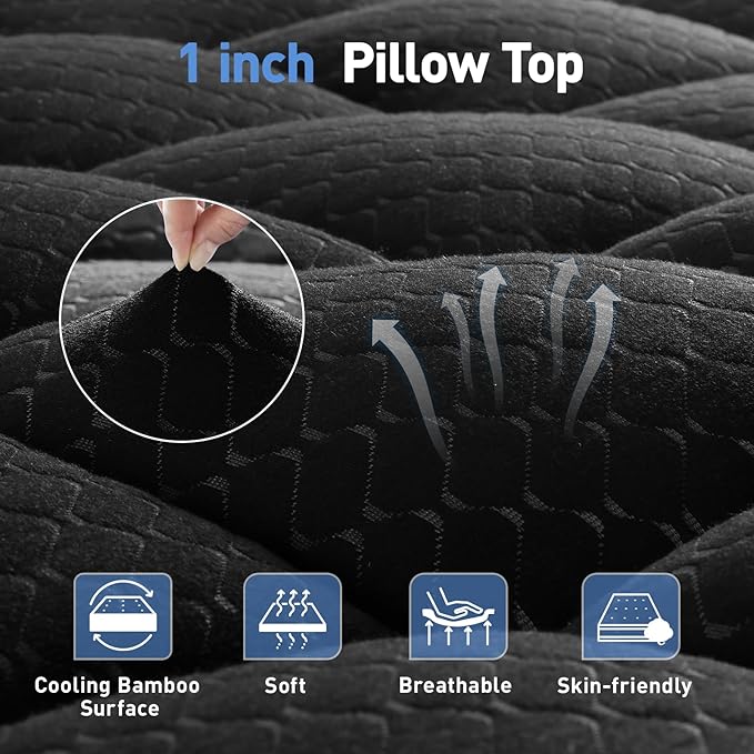 Memory Foam Cooling Mattress Topper - Twin XL - 21 in Deep Pocket