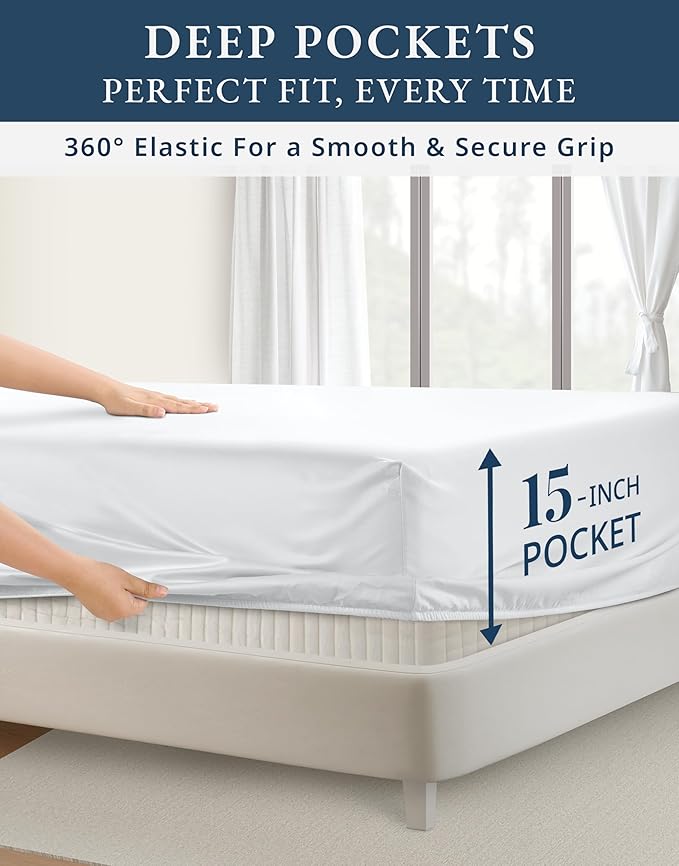 Linen Bed Sheet Set - Queen