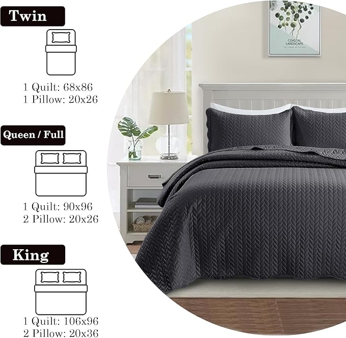 Microfiber Quilt Set - California King - 8 Pack
