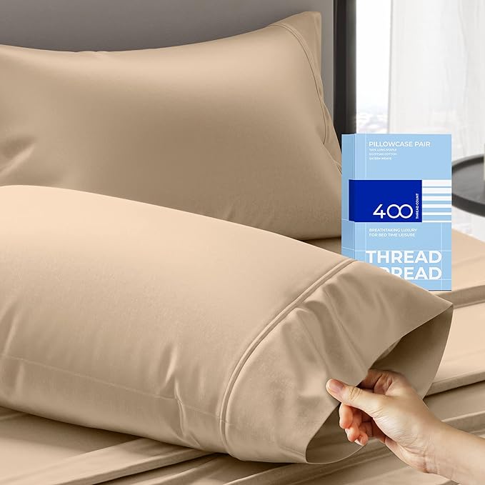 100% Cotton Pillowcase Set - King - 2 Piece
