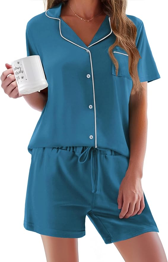 Women's Pajama Set - Short Sleeve - 2 Piece