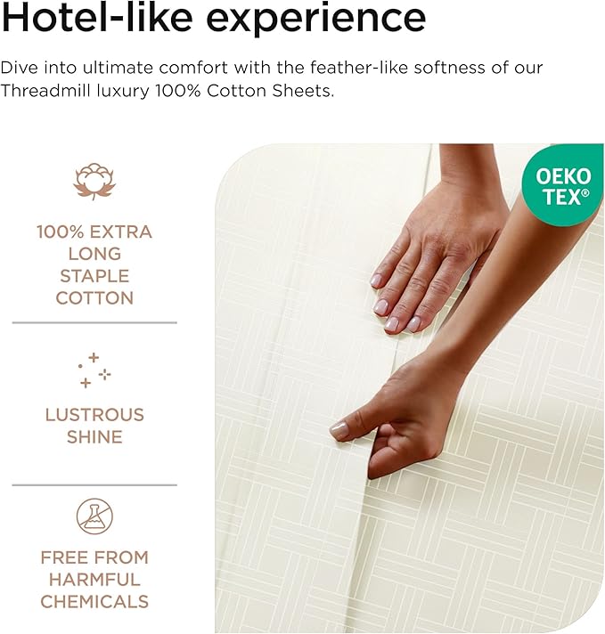 100% Cotton Bed Sheet Set - Queen - 4 Piece