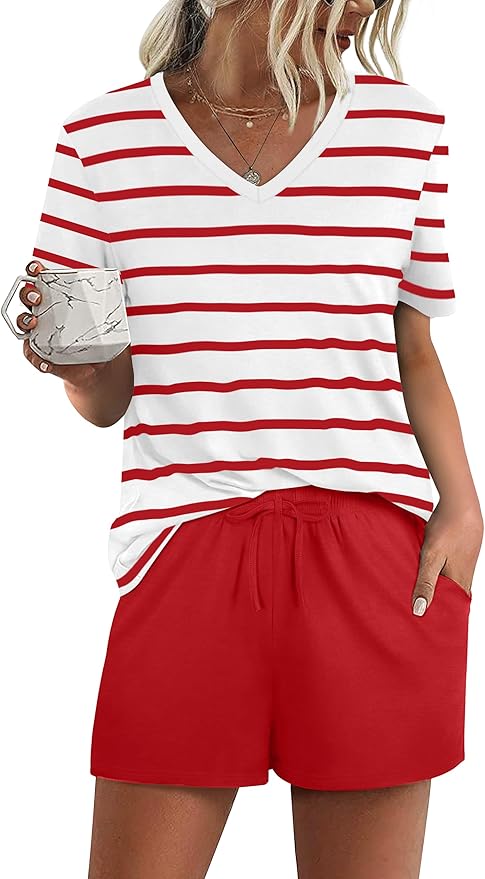 Women's Pajama Set - Short Sleeve - 2 Piece