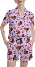 Women's Pajama Set - Short Sleeve - 2 Piece