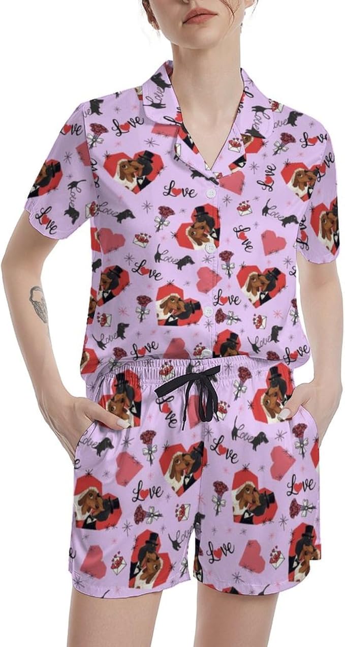 Women's Pajama Set - Short Sleeve - 2 Piece