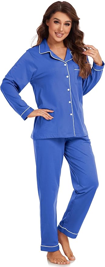 100% Cotton Pants Pajama Set - Long Sleeve - 2 Piece