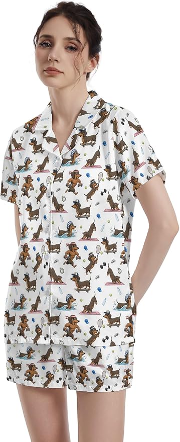 Women's Pajama Set - Short Sleeve - 2 Piece