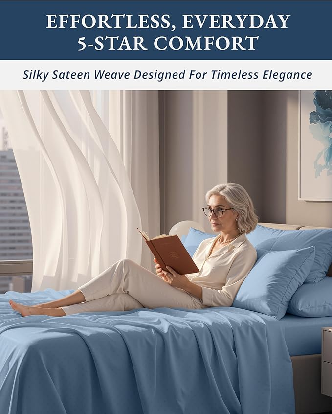 Linen Bed Sheet Set - Full - 4 Piece
