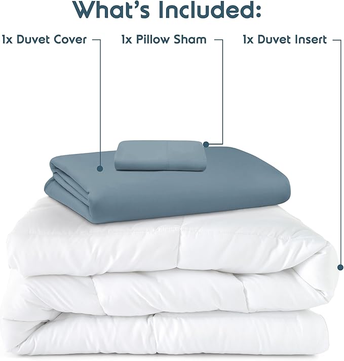 Down Alternative Duvet Cover Set - Twin - 3 Piece