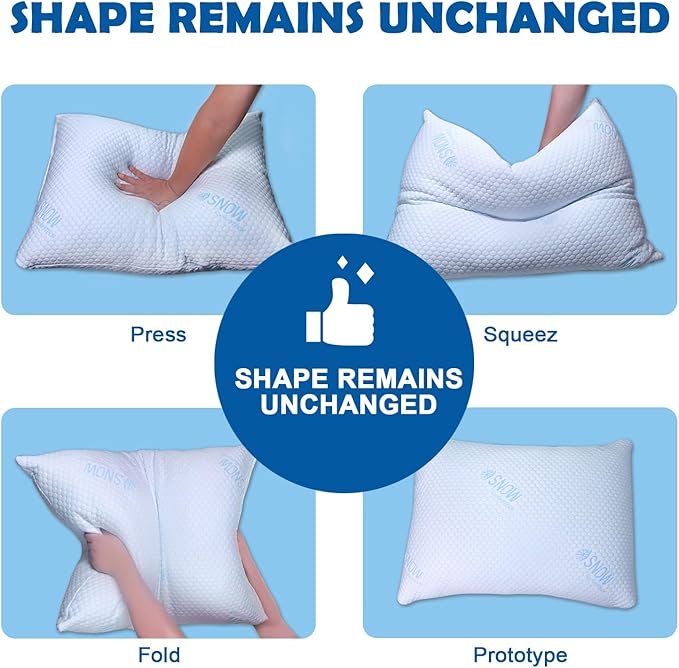Memory Foam Cooling Bed Pillow - King - 2 Piece