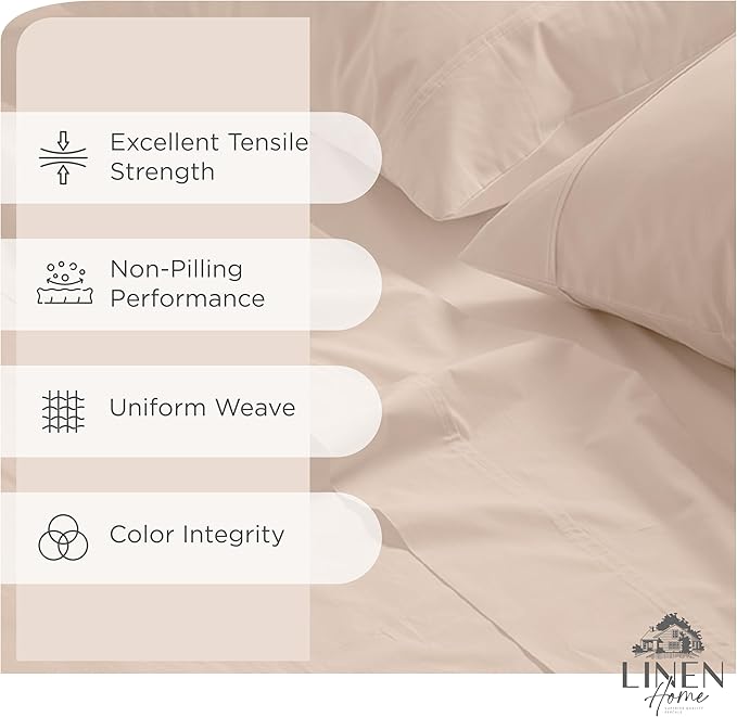 100% Cotton Bed Sheet Set - Queen - 4 Piece