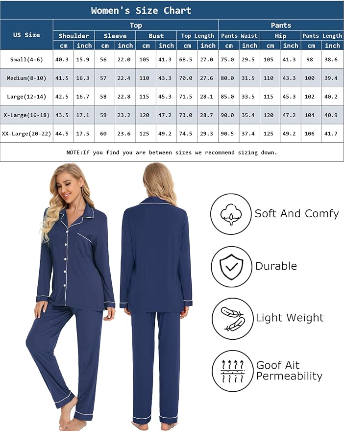 Women's Pants Pajama Set - Long Sleeve - 2 Piece