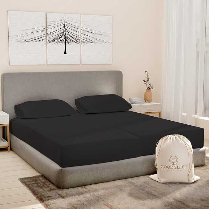 Bed Sheet Set - Split King - 16 in Deep Pocket - 5 Piece