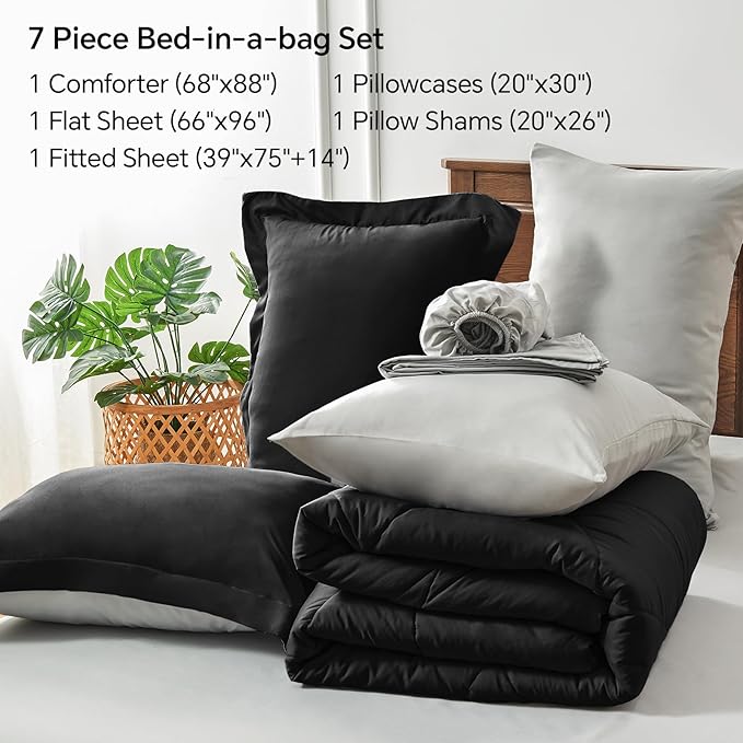 Microfiber Comforter Set - Twin - 5 Piece