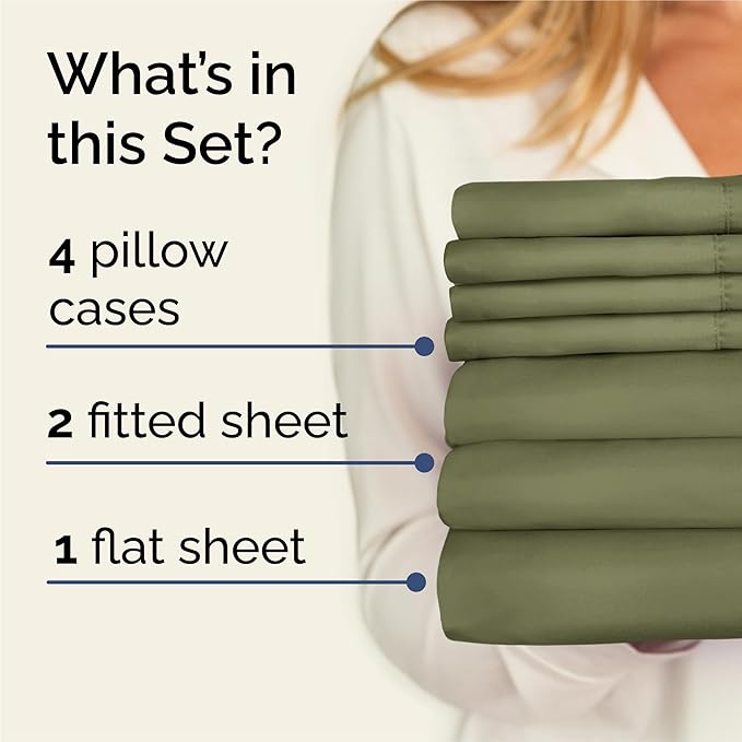 Cooling Bed Sheet Set - Split King - 7 Piece