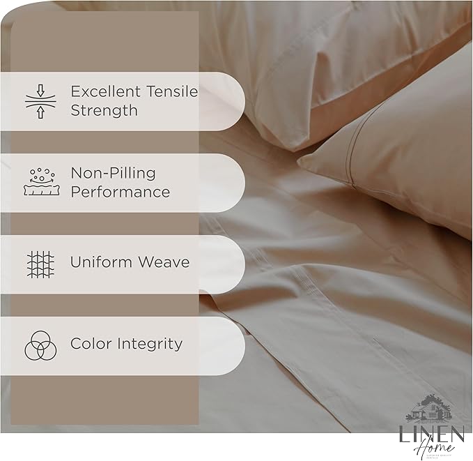 100% Cotton Bed Sheet Set - Twin - 3 Piece