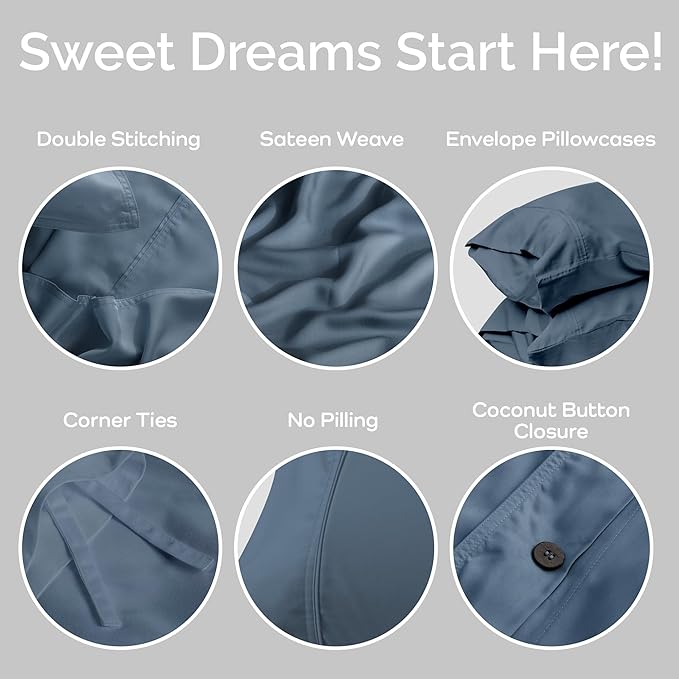 Bamboo Cooling Duvet Cover Set - King - 3 Piece