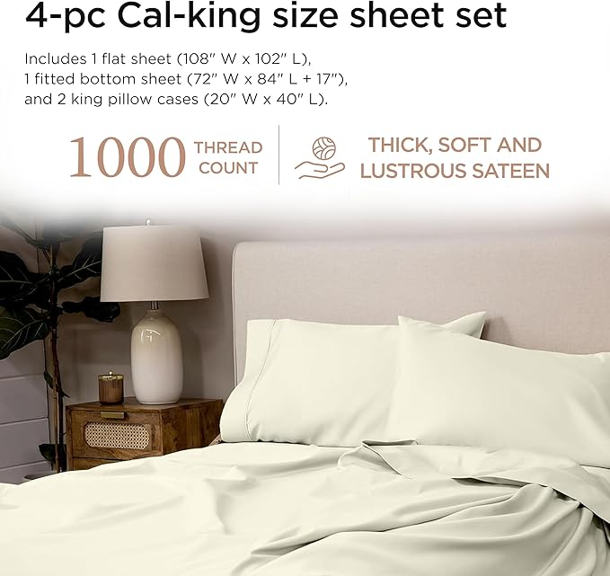 Bed Sheet Set - California King - 4 Piece