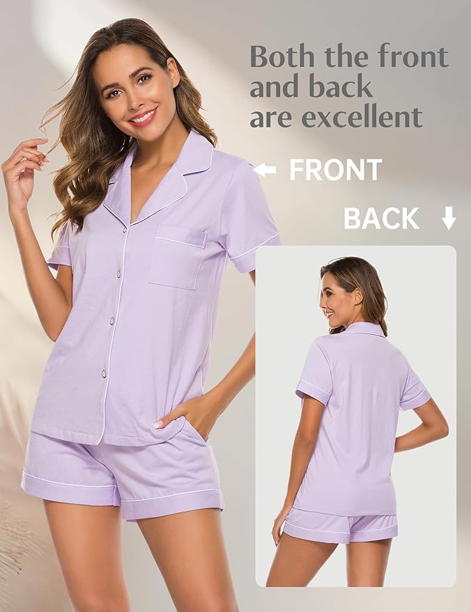Women's Pajama Set - Short Sleeve - 2 Piece