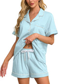 100% Cotton Pajama Set - Short Sleeve - 2 Piece