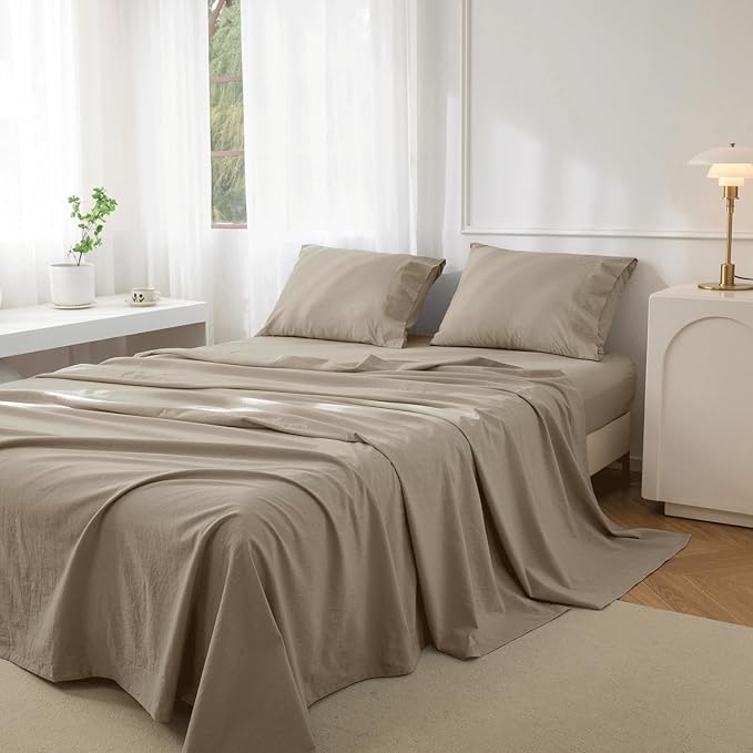 Linen Bed Sheet Set - Twin - 3 Piece