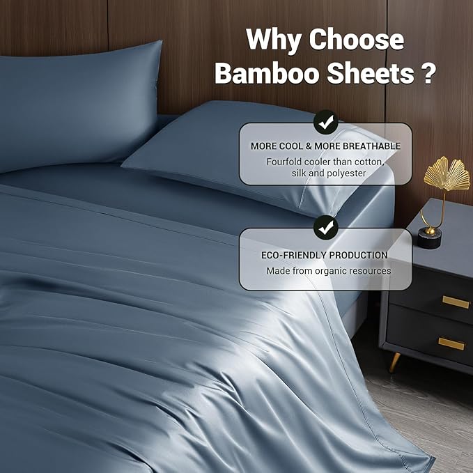 Bamboo Cooling Bed Sheet Set - Full - 4 Piece