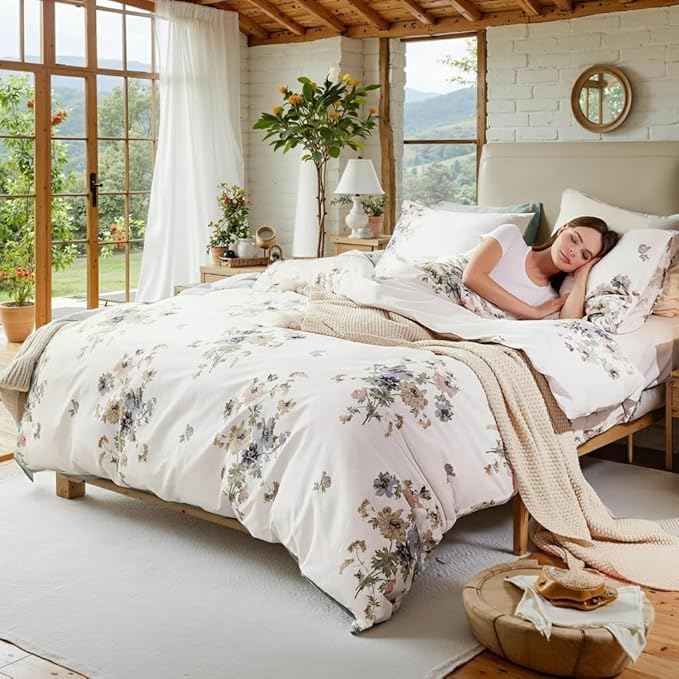 100% Cotton Duvet Cover Set - King - 3 Piece