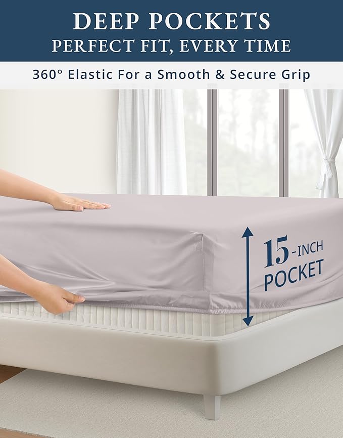 Linen Bed Sheet Set - Queen