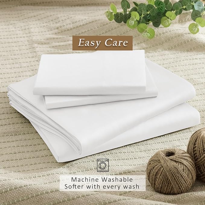 Bamboo Cooling Bed Sheet Set - Queen - 4 Piece