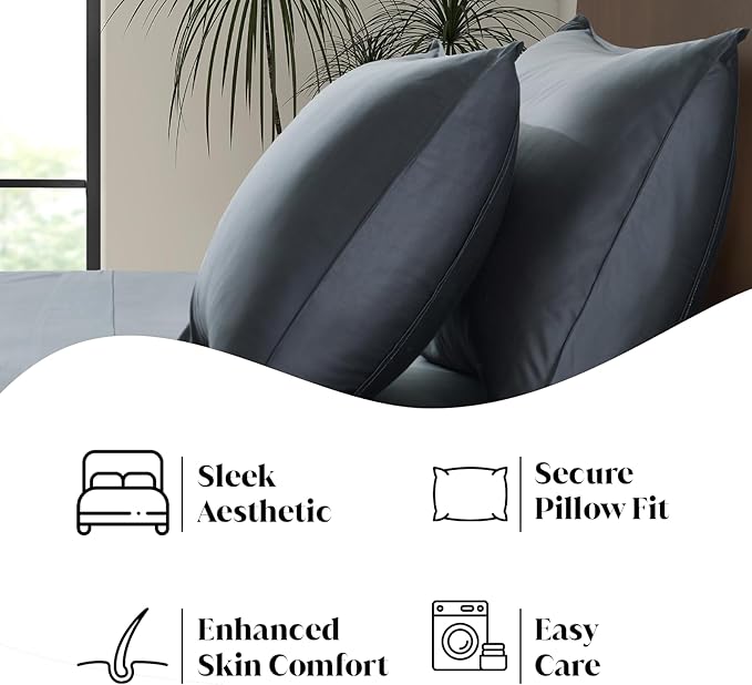 Bamboo Cooling Pillowcase Set - Queen - 2 Piece