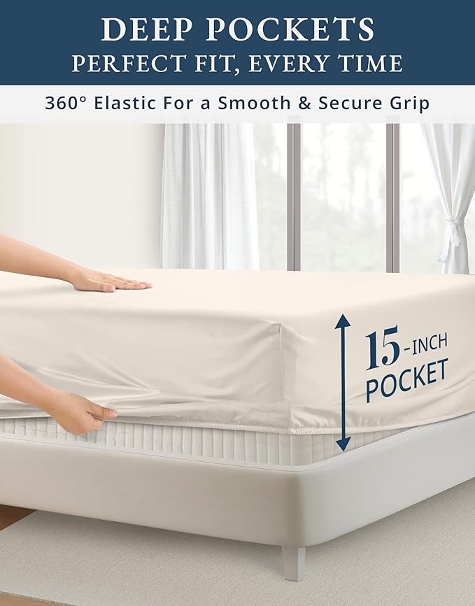Linen Cooling Bed Sheet Set - Queen