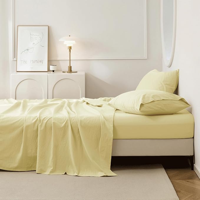 Linen Bed Sheet Set - King - 3 Piece