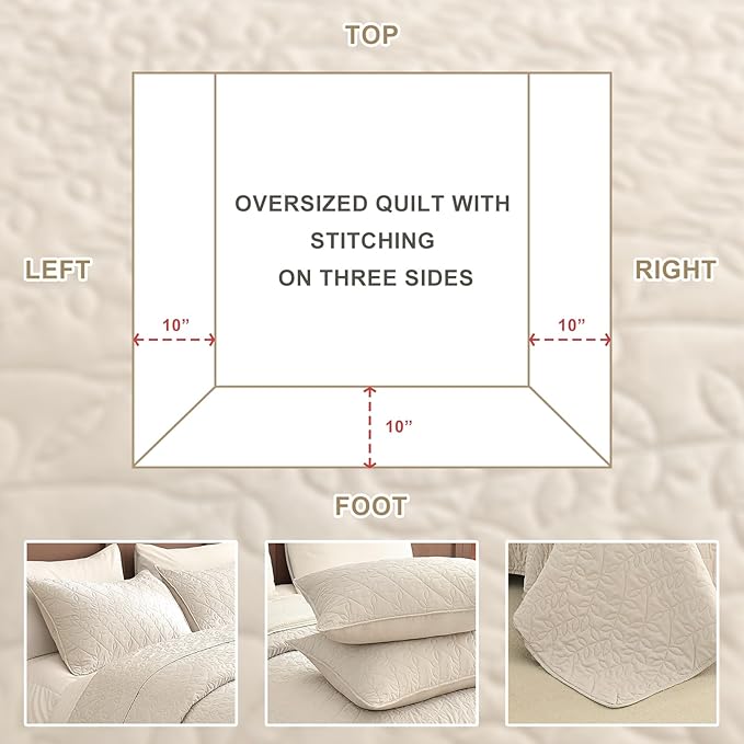 100% Cotton Bedding Set - Queen - 3 Piece