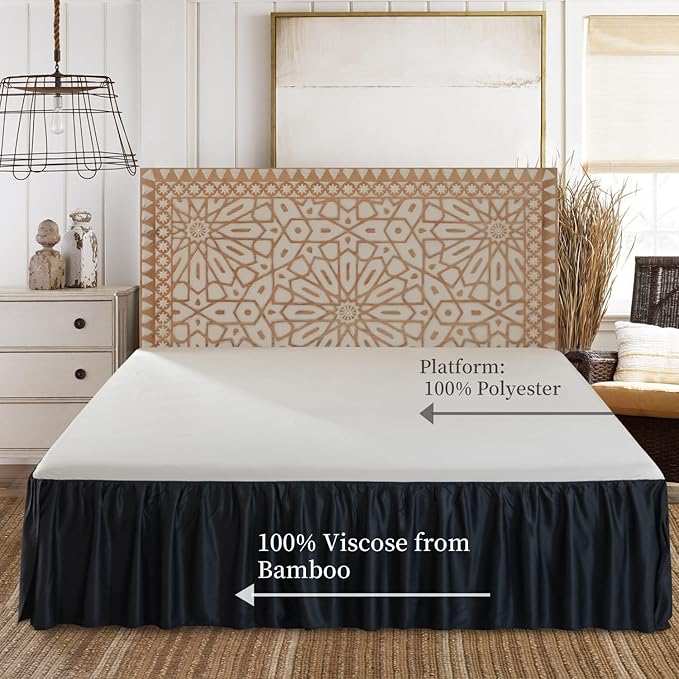 Bamboo Bed Skirt - King - 14 in Drop