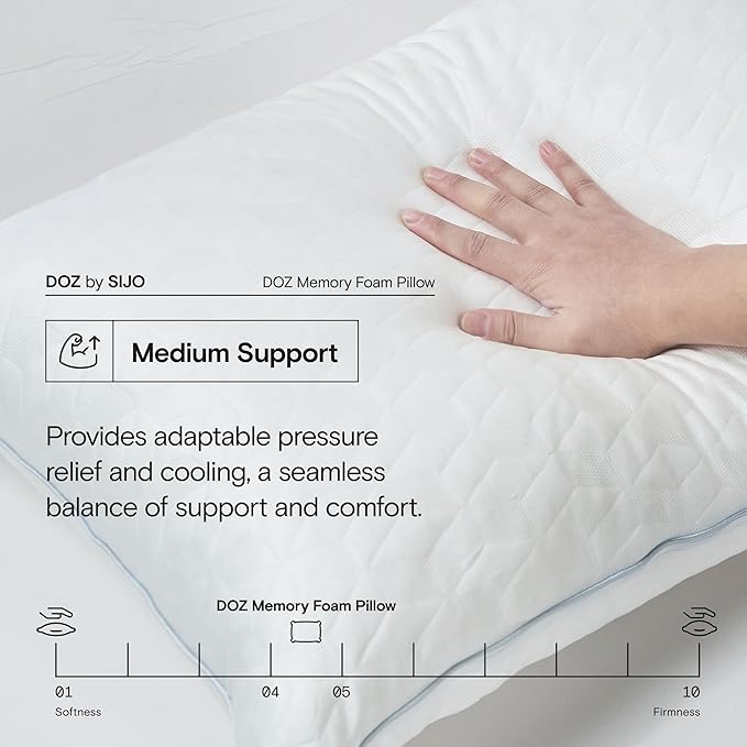 Memory Foam Cooling Bed Pillow - King