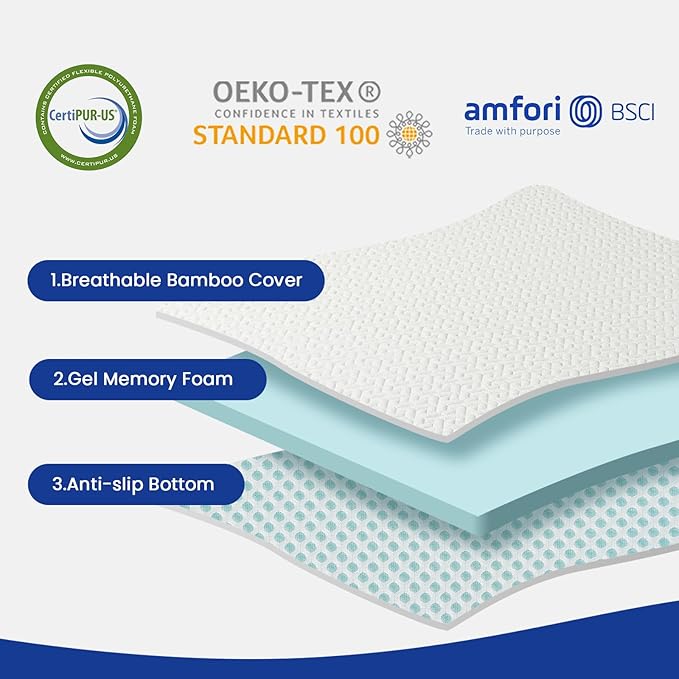 Memory Foam Mattress Topper - California King