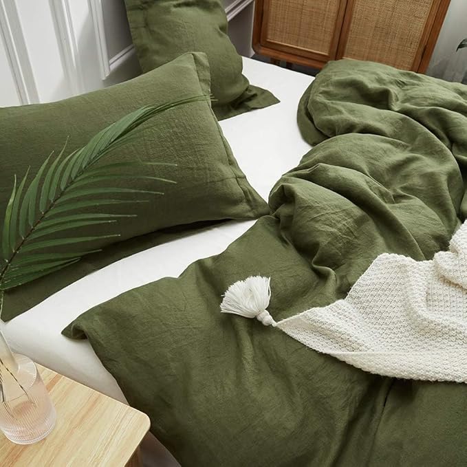 Linen Duvet Cover Set - King - 3 Piece