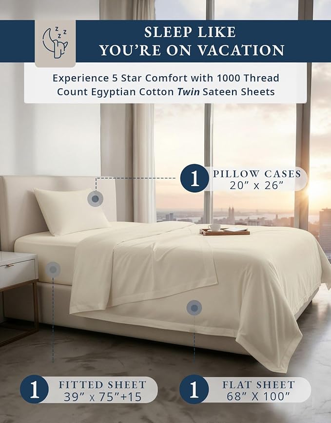 Linen Cooling Bed Sheet Set - Twin