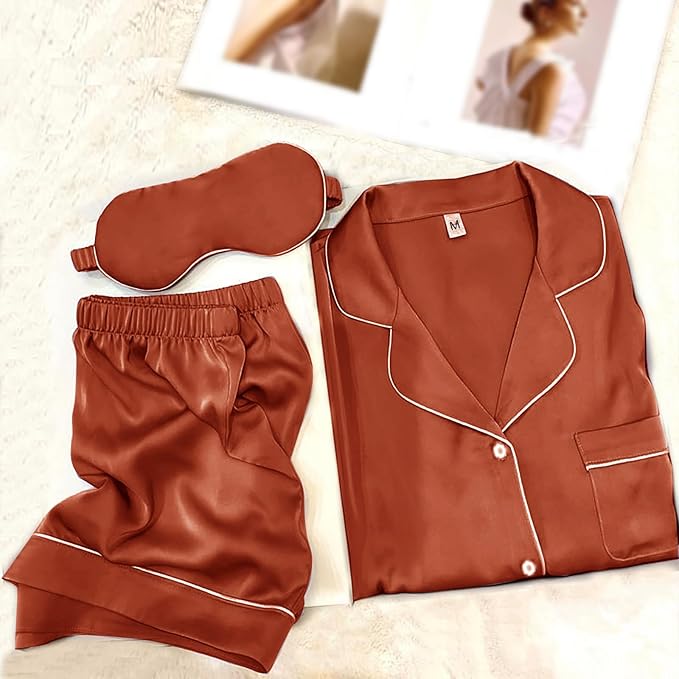Satin Pajama Set - 2 Piece