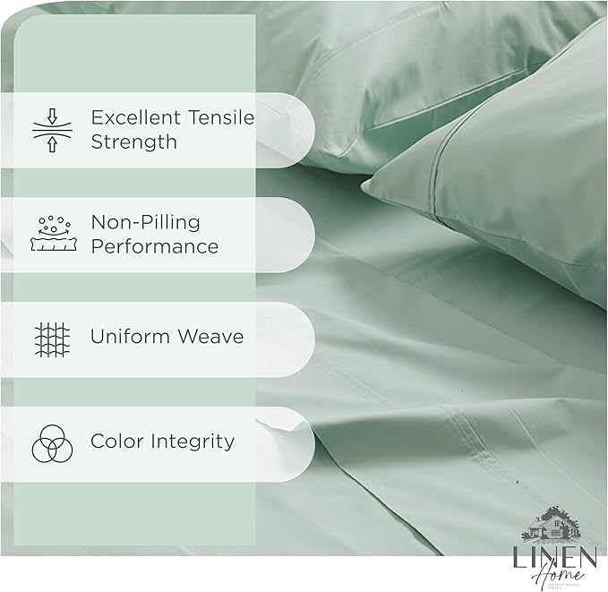 100% Cotton Bed Sheet Set - California King - 4 Piece