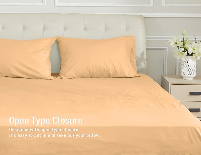 100% Cotton Pillowcase Set - King - 20 x 40 in - 2 Piece