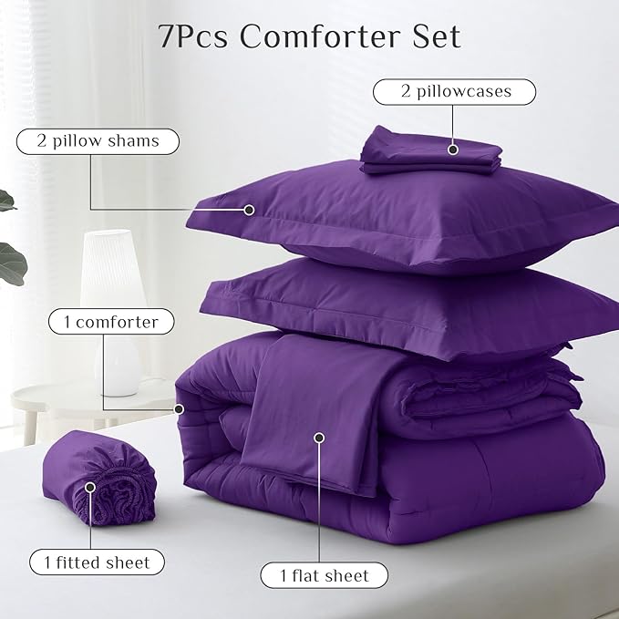 Down Alternative Comforter Set - King - 7 Piece