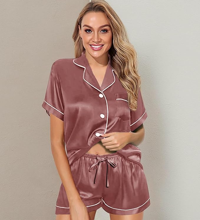 Satin Pajama Set - 2 Piece