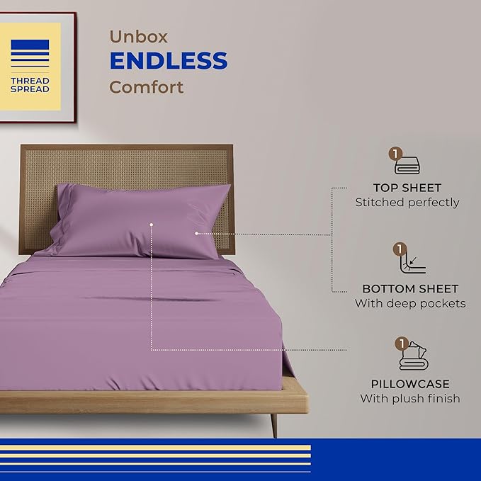 Cooling Bed Sheet Set - Twin - 16 in Deep Pocket - 3 Piece